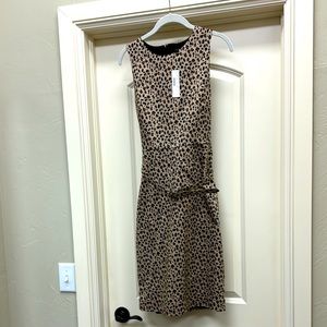 Jcrew Leopard Print Sleeveless Dress